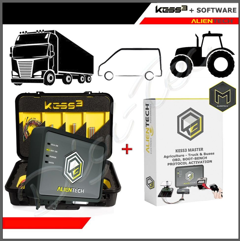 Kit Kess3 Master OBD - Boot - Bench con software para camiones, tractores, maquinaria, agrícola, excavadora, cargadora - alientech - america