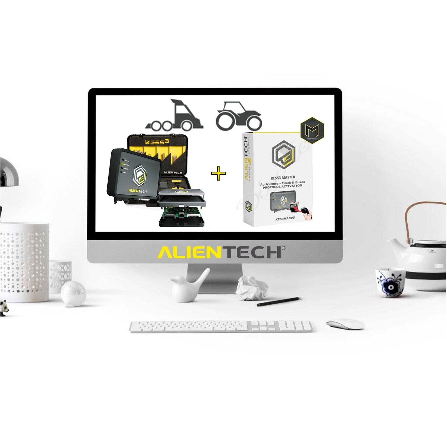 Kit Kess3 Master OBD con software para camiones, tractores, maquinaria, agrícola, excavadora, cargadora - alientech - america